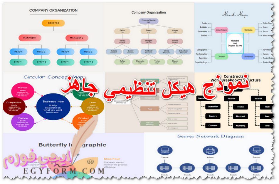 نموذج هيكل تنظيمي جاهز